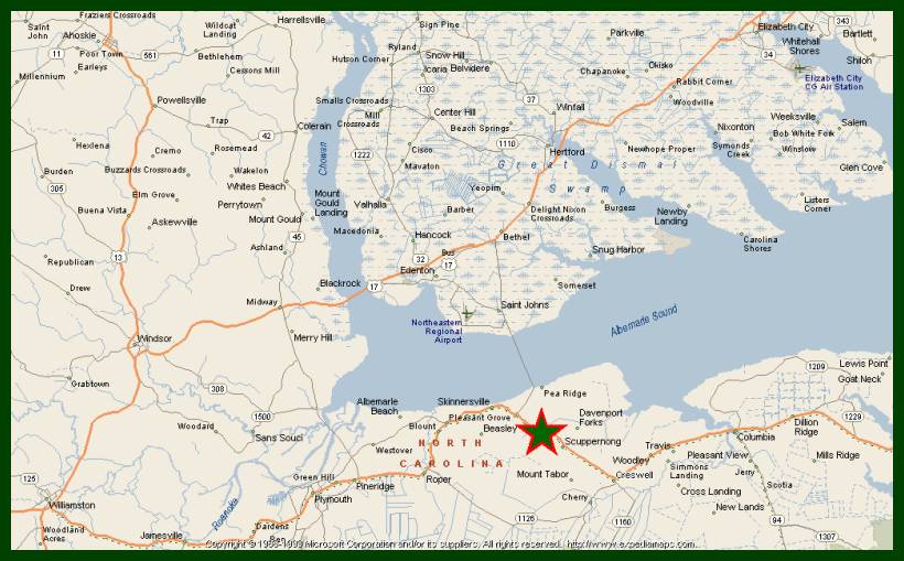 Map of Albemarle Area